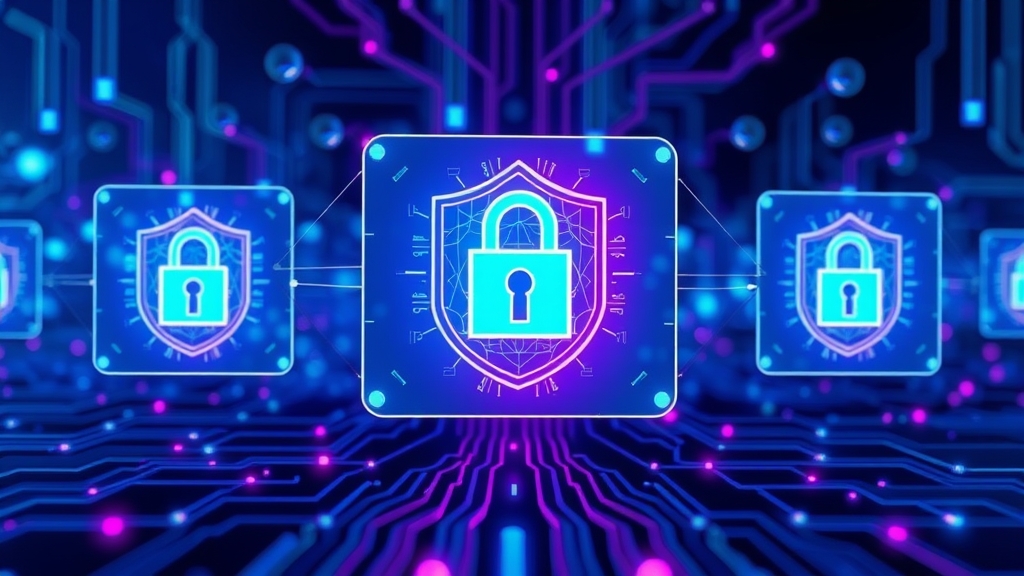 Illustrazione di sicurezza AI con barriere di rete