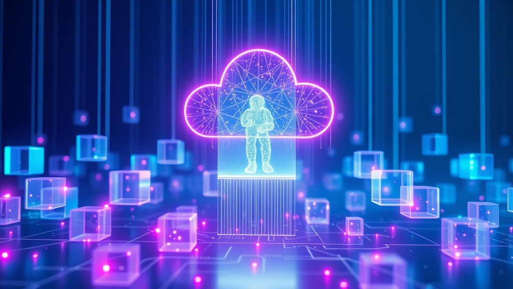 Rappresentazione concettuale di un agente di intelligenza artificiale che interagisce con un'infrastruttura cloud astratta