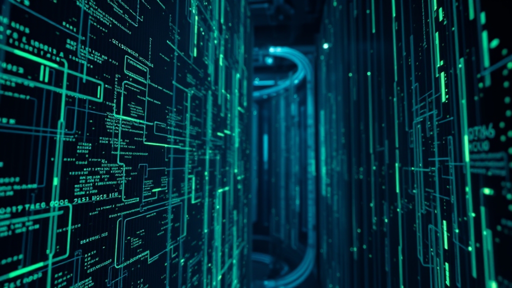 Rappresentazione concettuale di un'operazione di cyber-spionaggio con flussi di dati digitali
