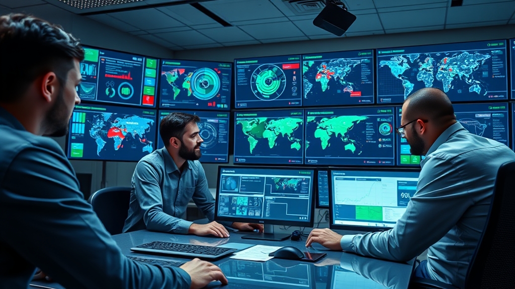 Team di sicurezza che utilizza strumenti AI per monitorare le minacce