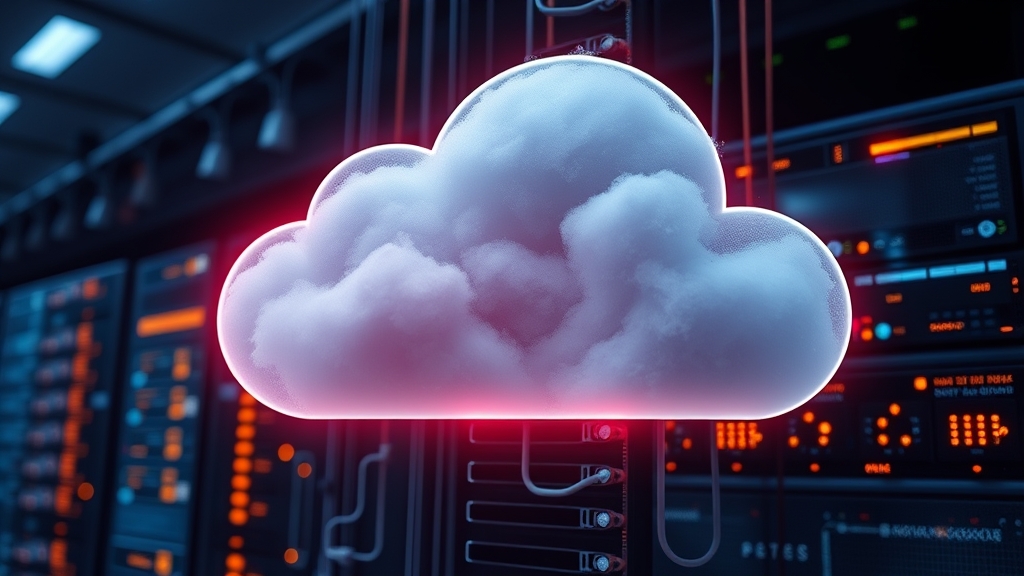 Server cloud con icona di sicurezza