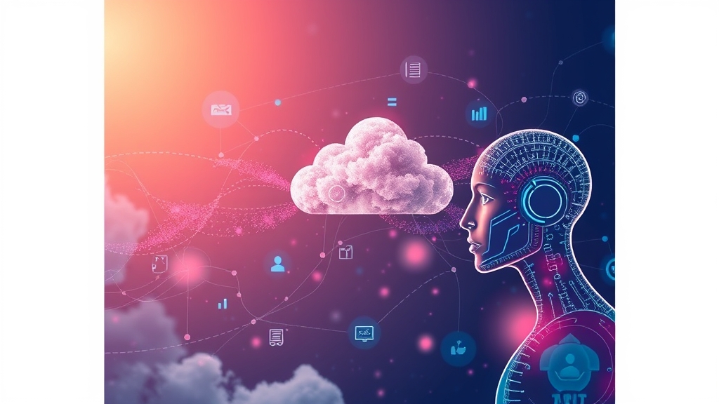 Illustrazione di un flusso di dati cloud con agenti AI