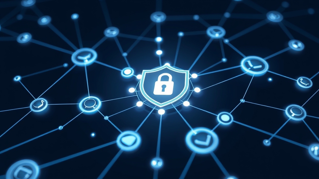 Concetto di rete Zero Trust con nodi connessi e scudo digitale